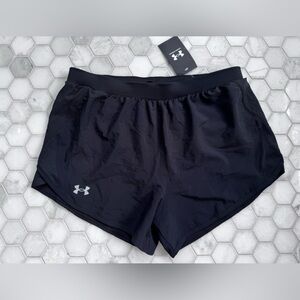 Under Armour Women’s Running Shorts Black Size Medium Built-In Liner NWT